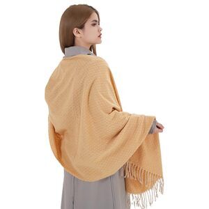 9912 Women's Long Plaid Scarf Chunky Oversized Winter Warm Cashmere Shawl